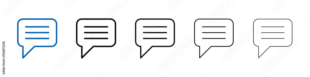 Comment icon Outline vector logo for web ui Comment icon Outline vector logo for web ui
