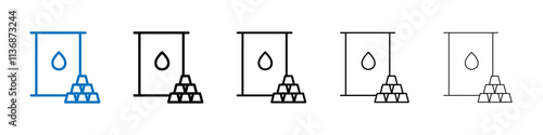 Commodity icon Outline vector logo for web ui