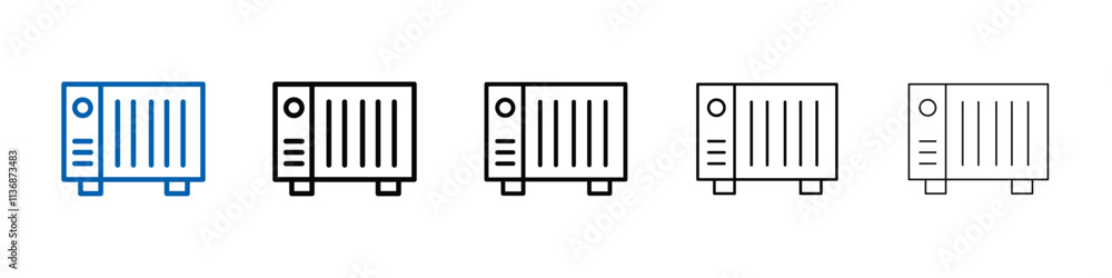 Conditioner heater icon Outline vector logo for web ui Conditioner heater icon Outline vector logo for web ui