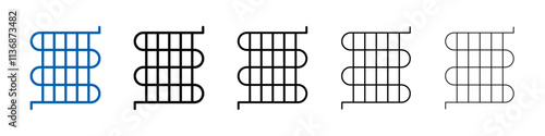 Condenser coil icon Outline vector logo for web ui