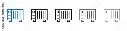 Conditioner heater icon Outline vector logo for web ui