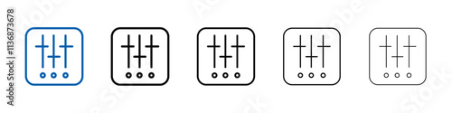 control panel icon Outline vector logo for web ui