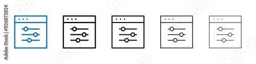 Control panel icon Outline vector logo for web ui