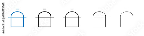 Cooking pot icon Outline vector logo for web ui