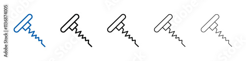 Corkscrew opener icon Outline vector logo for web ui
