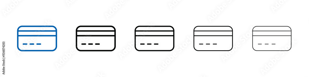 Credit card icon Outline vector logo for web ui Credit card icon Outline vector logo for web ui