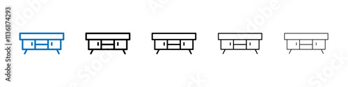 Credenza icon Outline vector logo for web ui