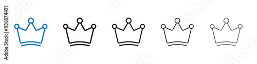 Crown icon Outline vector logo for web ui