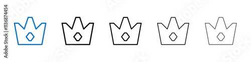Crown icon Outline vector logo for web ui