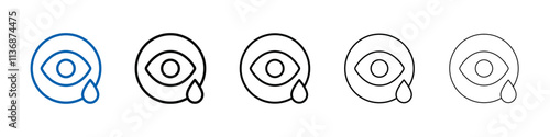 Crying icon Outline vector logo for web ui