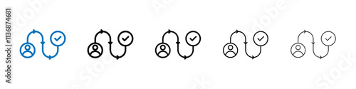 Customer Journey icon Outline vector logo for web ui
