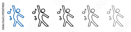 dance icon Outline vector logo for web ui
