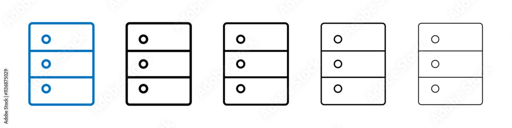 Database icon Outline vector logo for web ui Database icon Outline vector logo for web ui