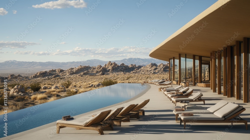 Luxurious Desert Oasis with Infinity Pool and Scenic Mountain Views