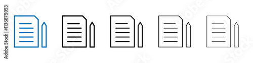 Declarations icon Outline vector logo for web ui