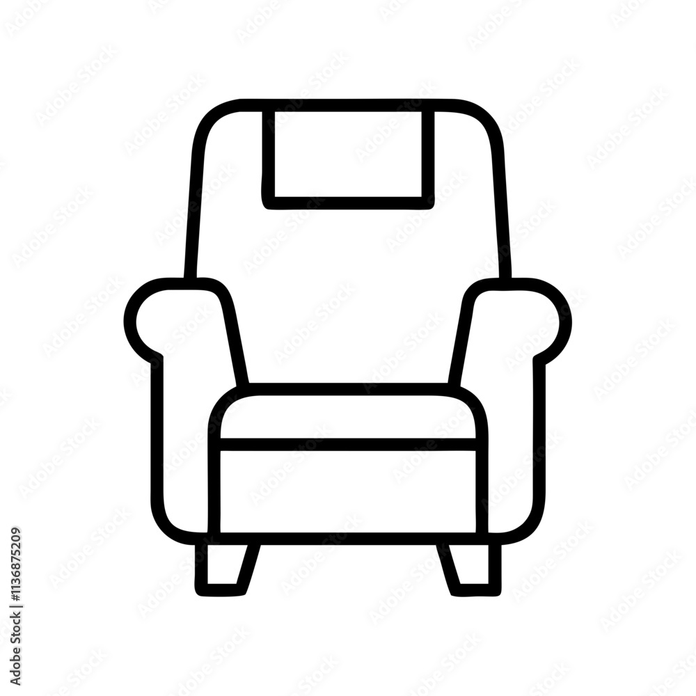 recliner chair icon, lazy day line art, lazy day icon - simple black line art icon of recliner chair, symbolizing lazy day celebrations. lazy day vector art. recliner chair icon, lazy day line art, lazy day icon - simple black line art icon of recliner chair, symbolizing lazy day celebrations. lazy day vector art.