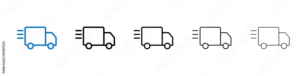Delivery icon Outline vector logo for web ui Delivery icon Outline vector logo for web ui