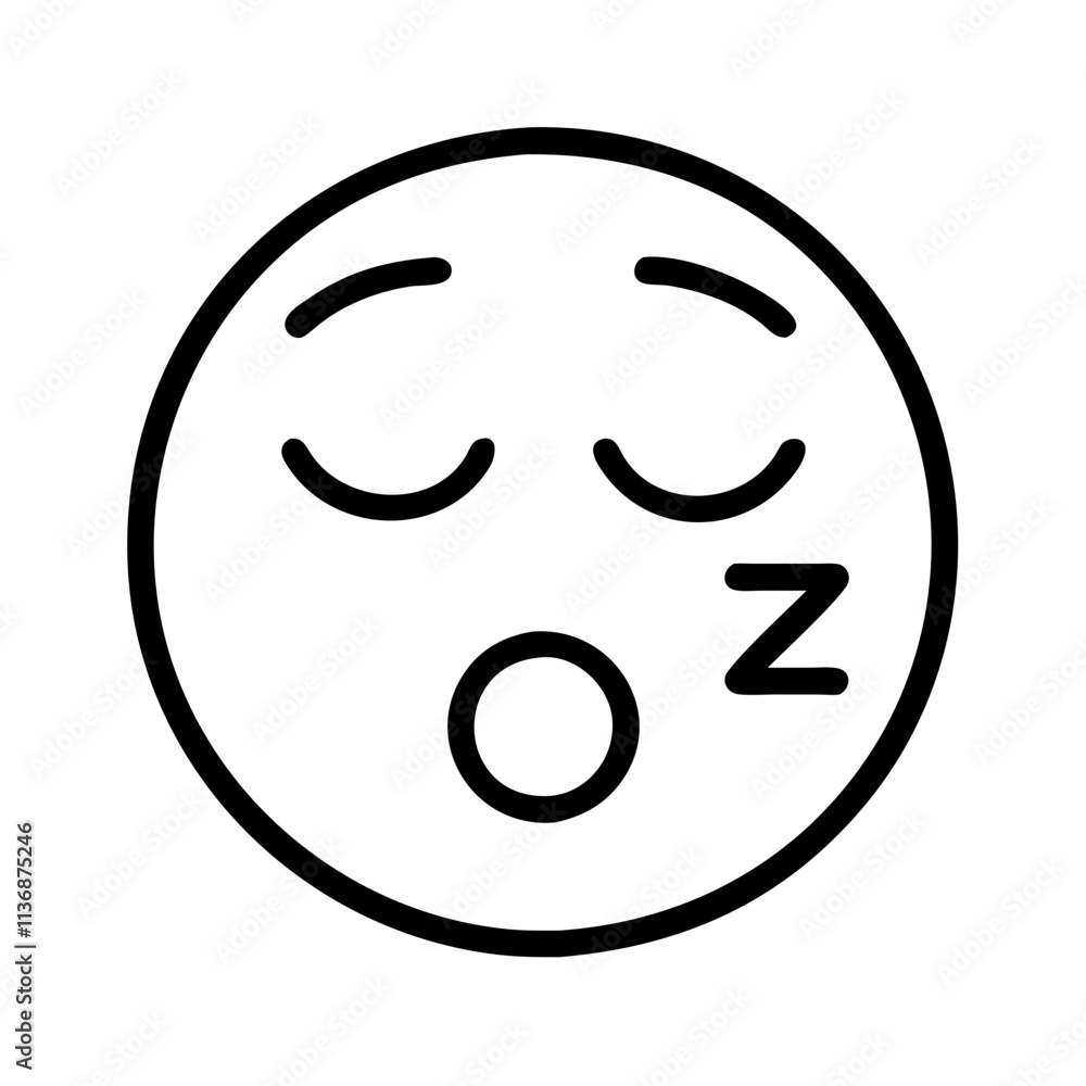 sleeping emoji icon, lazy day line art, lazy day icon - simple black line art icon of sleeping emoji, symbolizing lazy day celebrations. lazy day vector art. sleeping emoji icon, lazy day line art, lazy day icon - simple black line art icon of sleeping emoji, symbolizing lazy day celebrations. lazy day vector art.