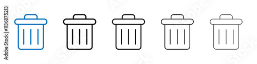 Delete icon Outline vector logo for web ui