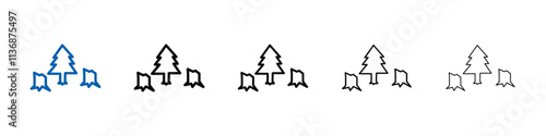 Destruction of forests icon Outline vector logo for web ui