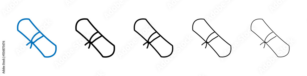 Diploma icon Outline vector logo for web ui Diploma icon Outline vector logo for web ui