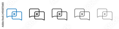 Disagreement icon Outline vector logo for web ui