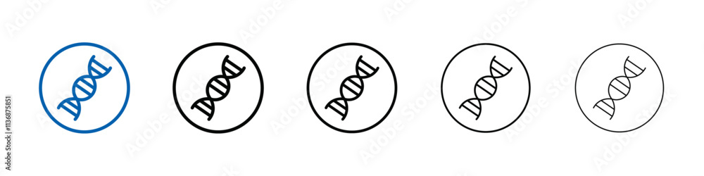 DNA icon Outline vector logo for web ui