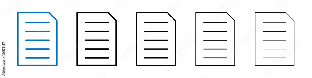 Document icon Outline vector logo for web ui Document icon Outline vector logo for web ui