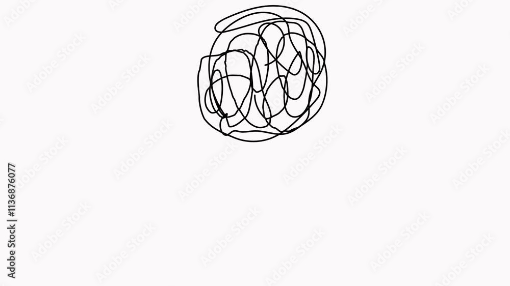 Chaos circle with lightbulb animation. Creative idea process concept animated video. Problem symbol. Chaos circle with lightbulb animation. Creative idea process concept animated video. Problem symbol.