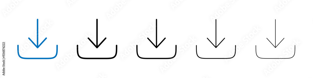 Download icon Outline vector logo for web ui Download icon Outline vector logo for web ui