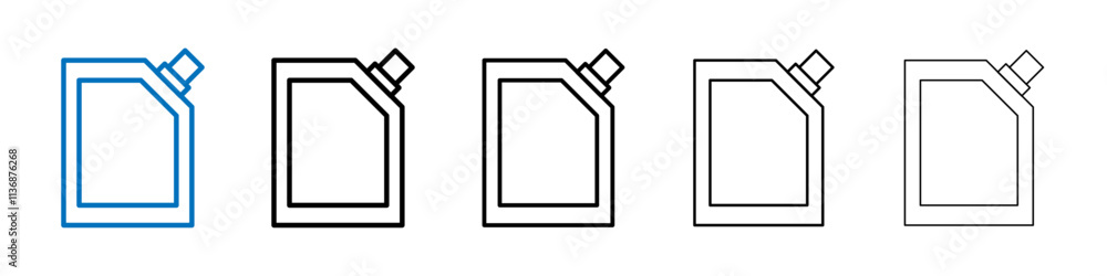 Doy pack pouch icon Outline vector logo for web ui Doy pack pouch icon Outline vector logo for web ui