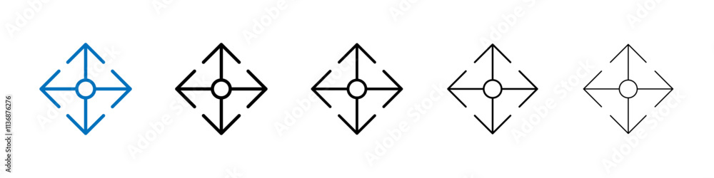 Drag icon Outline vector logo for web ui Drag icon Outline vector logo for web ui