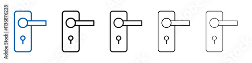 Door knob icon Outline vector logo for web ui