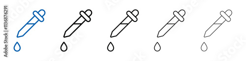Dropper icon Outline vector logo for web ui