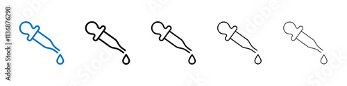 Dropper icon Outline vector logo for web ui