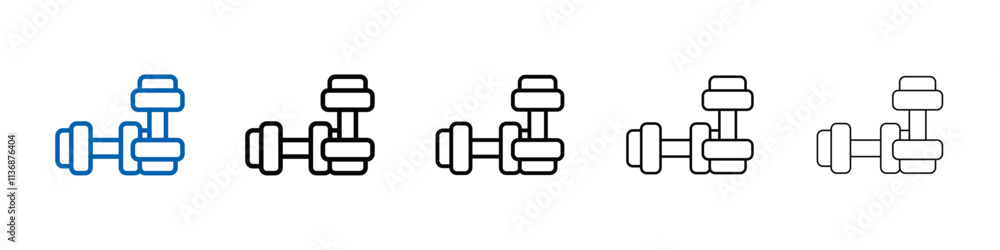 Dumbbell pair icon Outline vector logo for web ui Dumbbell pair icon Outline vector logo for web ui