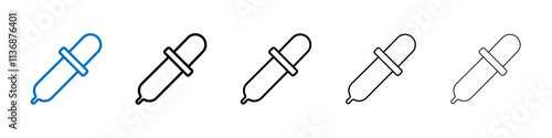 Dropper pipette icon Outline vector logo for web ui