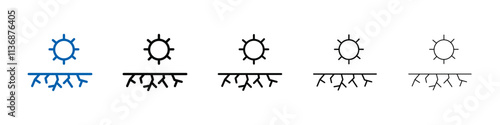 Drought icon Outline vector logo for web ui