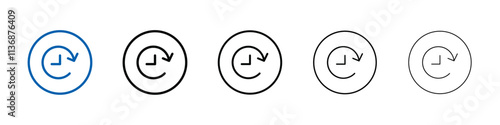 Duration icon Outline vector logo for web ui