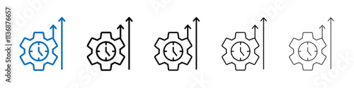Efficiency icon Outline vector logo for web ui