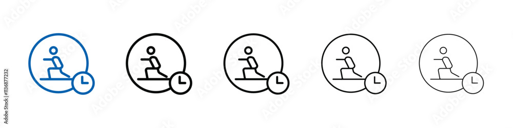 exercise time icon Outline vector logo for web ui exercise time icon Outline vector logo for web ui
