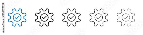 Execution icon Outline vector logo for web ui