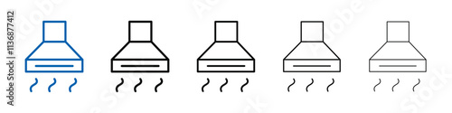 Extractor Hood icon Outline vector logo for web ui
