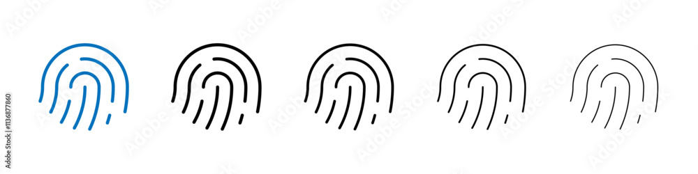 Fingerprint Icon Outline vector logo for web ui Fingerprint Icon Outline vector logo for web ui