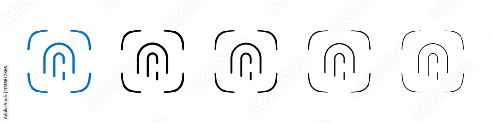 Fingerprint icon Outline vector logo for web ui Fingerprint icon Outline vector logo for web ui