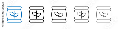 Fertilizer icon Outline vector logo for web ui