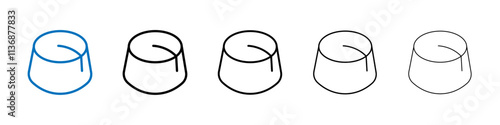 Fez hat icon Outline vector logo for web ui