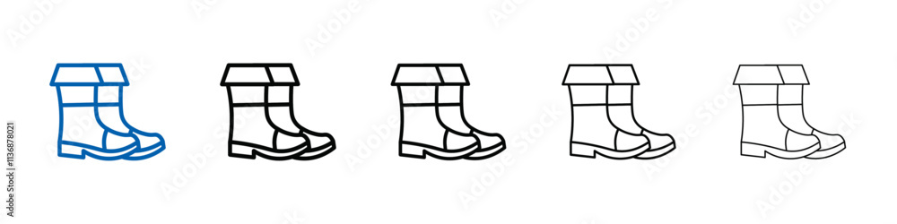 Fishing boots icon Outline vector logo for web ui Fishing boots icon Outline vector logo for web ui