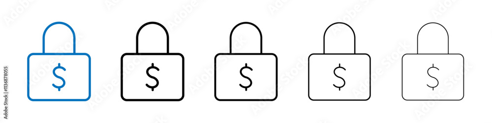 Fixed price icon Outline vector logo for web ui Fixed price icon Outline vector logo for web ui