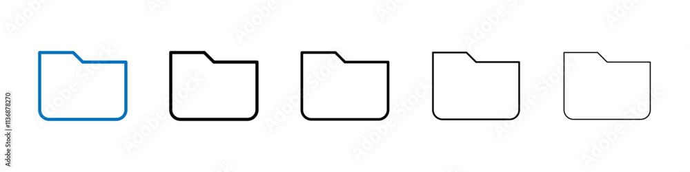 Folder icon Outline vector logo for web ui Folder icon Outline vector logo for web ui